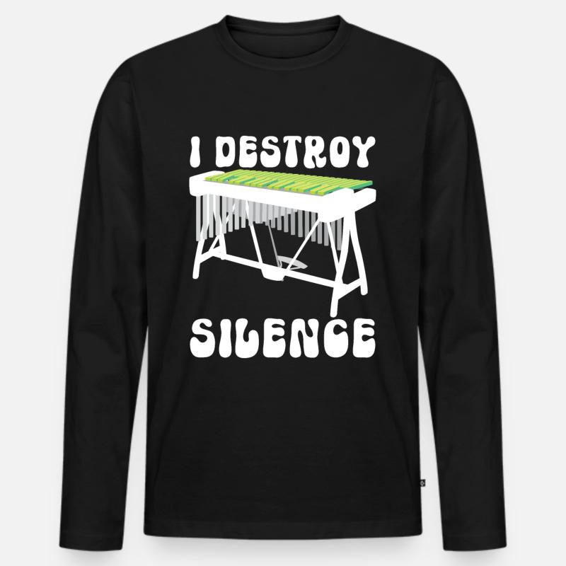 Vibraphon, vibraphonist - Men's Premium Organic Long Sleeve Shirt - black