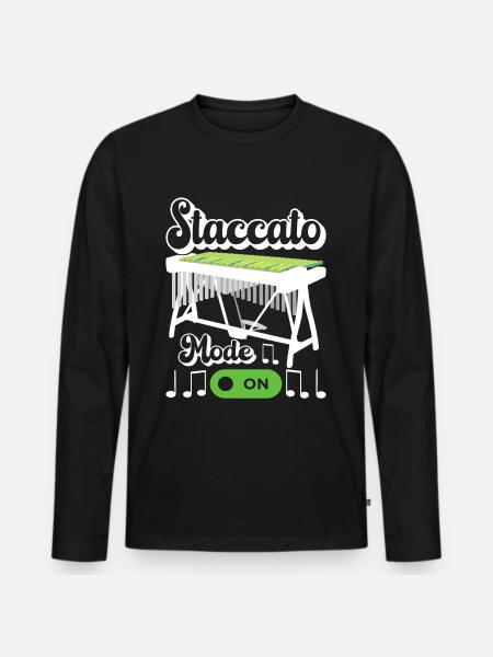 Vibraphon Vibraphonist - Männer Premium Bio Langarmshirt - Schwarz
