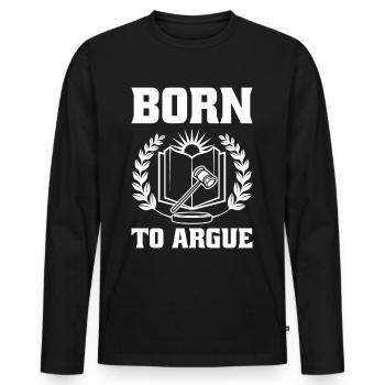 Avocat Avocat Tribunal Procureur de la République - T-shirt manches longues Premium bio Homme - noir - Devant - Nico (187cm)