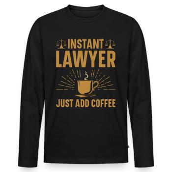 Avocat Avocat Tribunal Procureur de la République - T-shirt manches longues Premium bio Homme - noir - Devant - Nico (187cm)