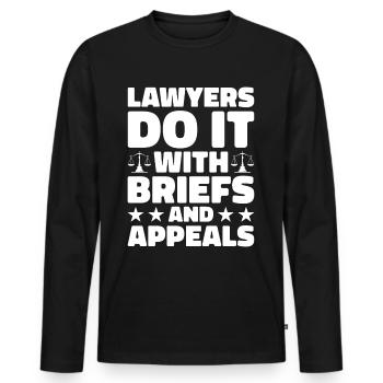 Avocat Avocat Tribunal Procureur de la République - T-shirt manches longues Premium bio Homme - noir - Devant - Nico (187cm)