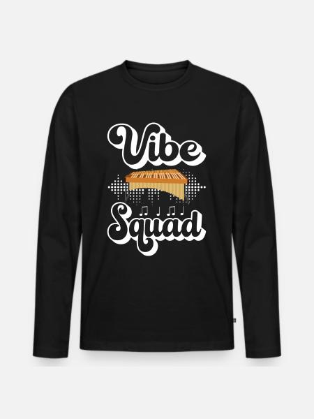 Vibraphon, vibraphoniste - T-shirt manches longues Premium bio Homme - noir