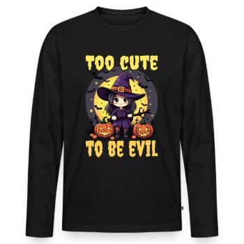 Halloween Witch Costume Witch Broom - Men's Premium Organic Long Sleeve Shirt - black - Front - Nico (187cm)