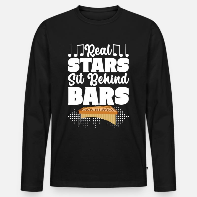 Vibraphon, vibraphonist - Men's Premium Organic Long Sleeve Shirt - black