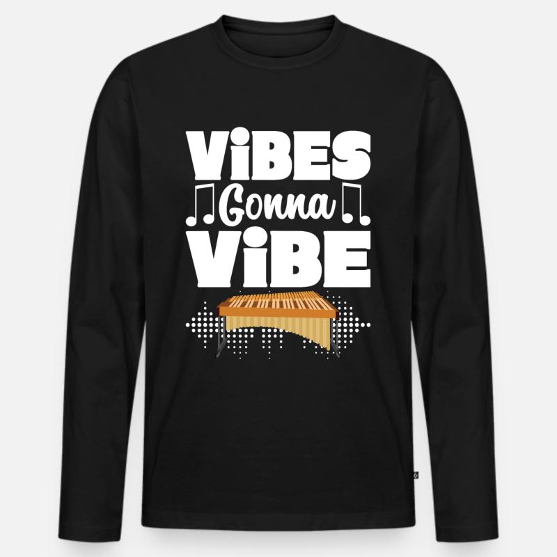 Vibraphon, vibraphonist - Men's Premium Organic Long Sleeve Shirt - black