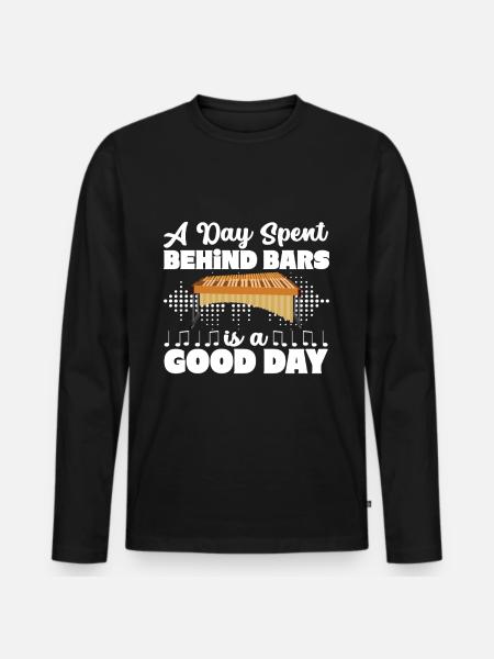 Vibraphon, vibraphonist - Men's Premium Organic Long Sleeve Shirt - black