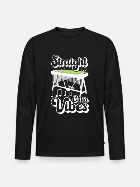Vibraphon, vibraphoniste - T-shirt manches longues Premium bio Homme - noir