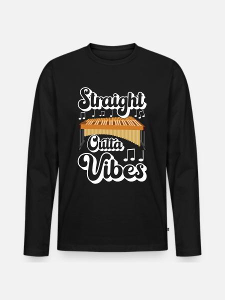 Vibraphon, vibraphoniste - T-shirt manches longues Premium bio Homme - noir