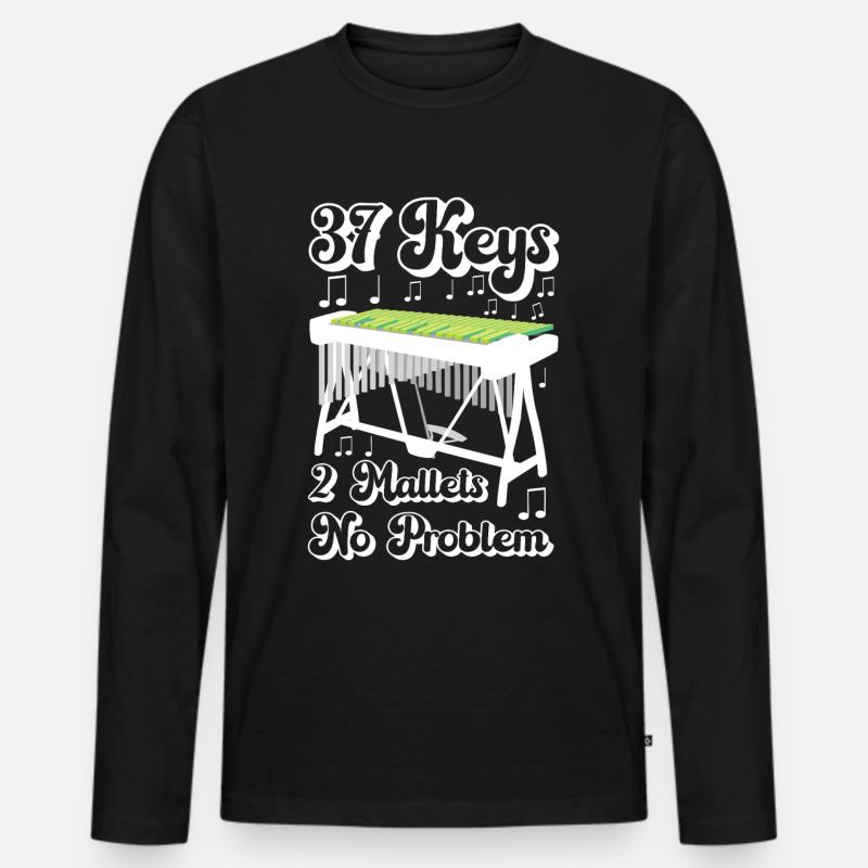 Vibraphon, vibraphonist - Men's Premium Organic Long Sleeve Shirt - black