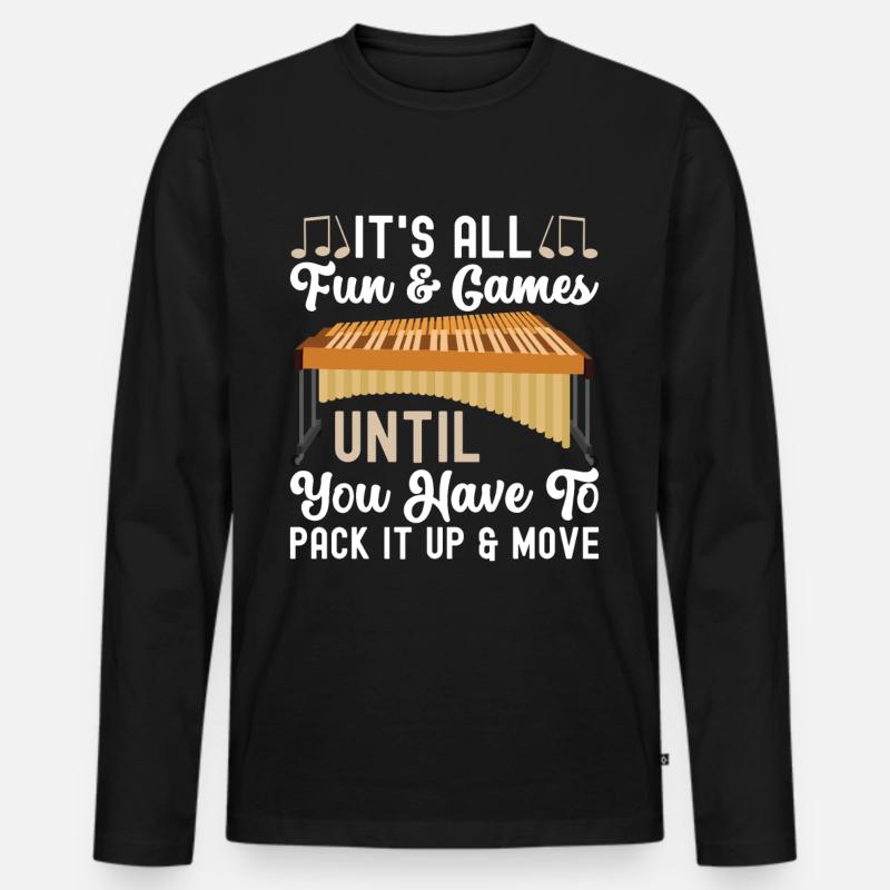 Vibraphon, vibraphonist - Men's Premium Organic Long Sleeve Shirt - black