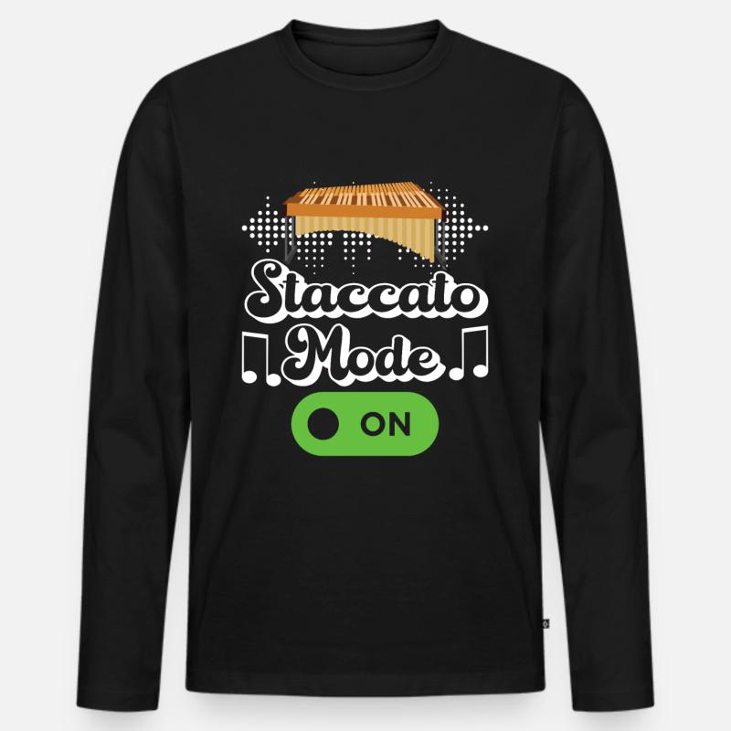 Vibraphon, vibraphonist - Men's Premium Organic Long Sleeve Shirt - black