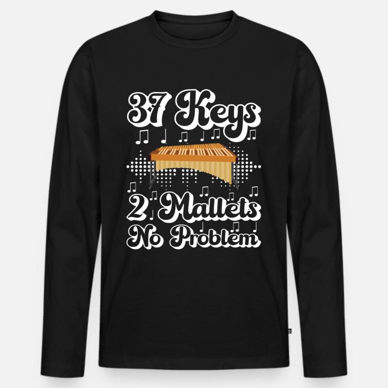 Vibraphon, vibraphonist - Men's Premium Organic Long Sleeve Shirt - black