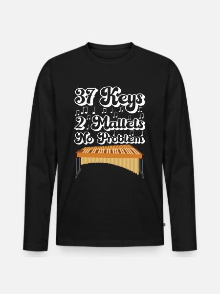 Vibraphon Vibraphonist - Männer Premium Bio Langarmshirt - Schwarz
