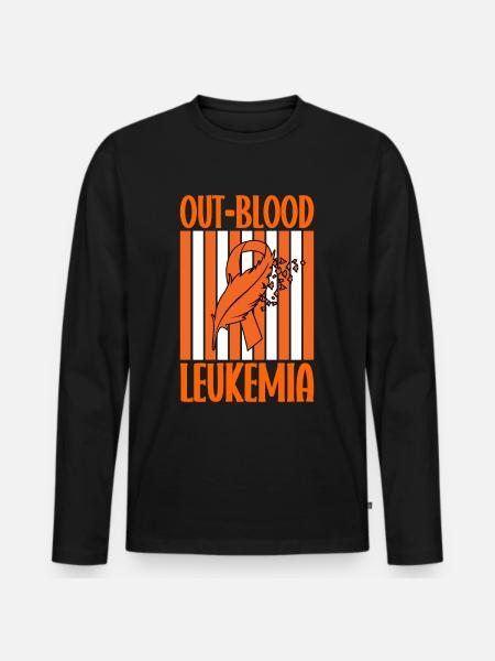 Leukämie Bewusstsein Blutkrebs Bekämpfung - Männer Premium Bio Langarmshirt - Schwarz