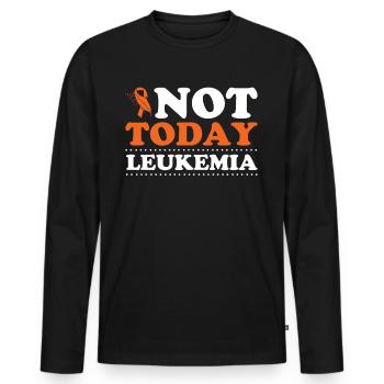 Leukämie Bewusstsein Blutkrebs Bekämpfung - Männer Premium Bio Langarmshirt - Schwarz - Vorne - Nico (187cm)