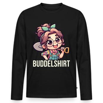 Garten Geschenk Gärtnerin Geburtstag Geschenk - Männer Premium Bio Langarmshirt - Schwarz - Vorne - Nico (187cm)