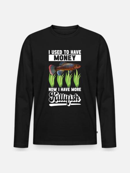 Killifish Quarium Fish - Men's Premium Organic Long Sleeve Shirt - black