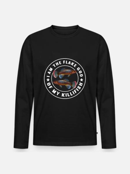 Killifish Quarium Fish - Men's Premium Organic Long Sleeve Shirt - black
