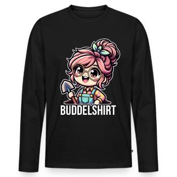 Garten Geschenk Gärtnerin Geburtstag Geschenk - Männer Premium Bio Langarmshirt - Schwarz - Vorne - Nico (187cm)
