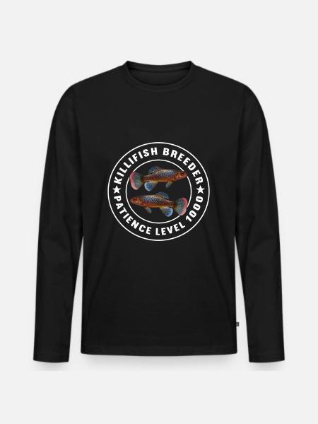 Killifish Quarium Fish - Men's Premium Organic Long Sleeve Shirt - black