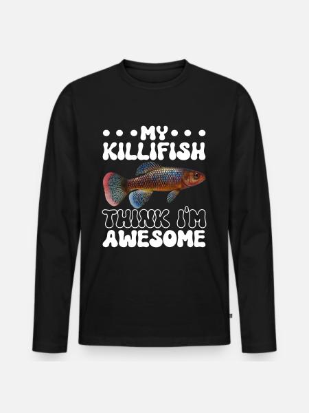 Killifish Quarium Fish - Men's Premium Organic Long Sleeve Shirt - black