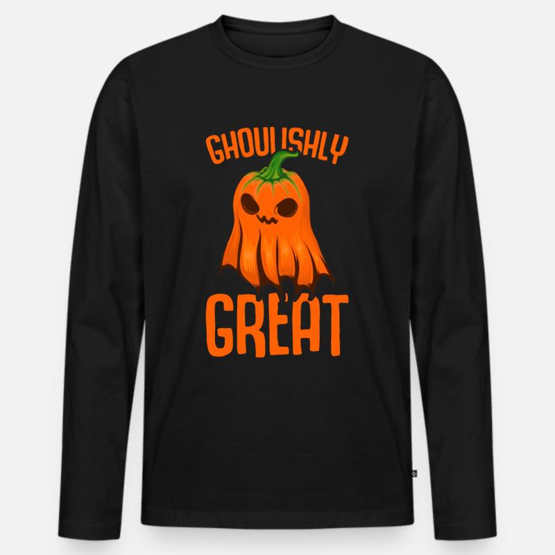 Halloween Kostüm - Männer Premium Bio Langarmshirt - Schwarz