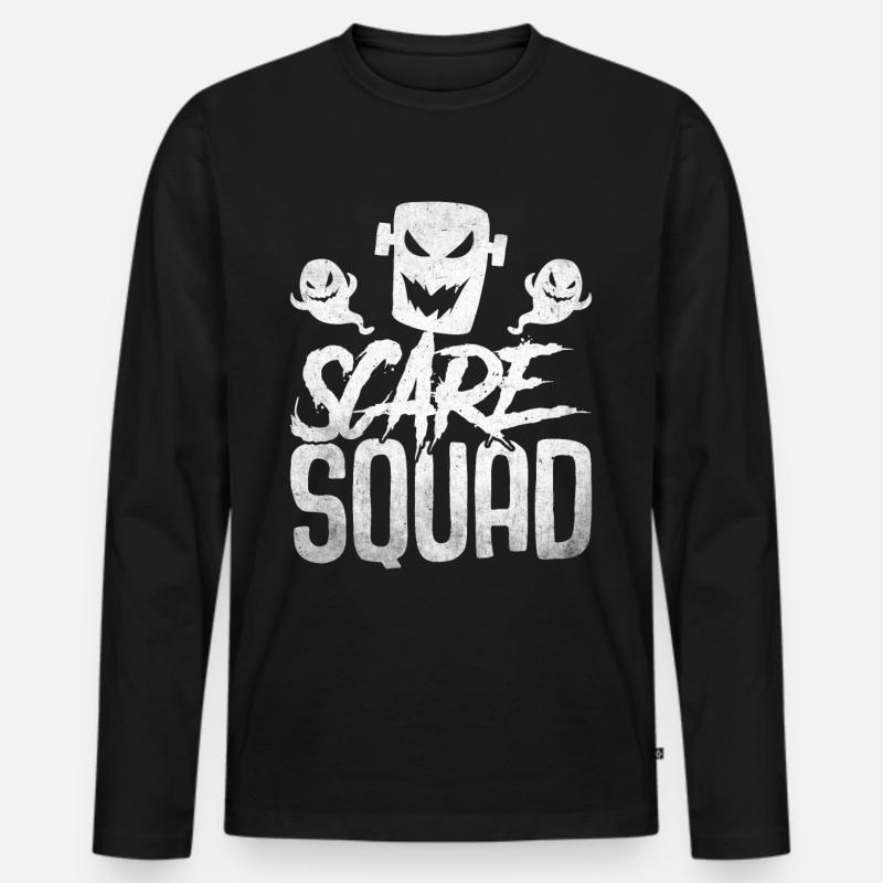 Halloween Kostüm - Männer Premium Bio Langarmshirt - Schwarz