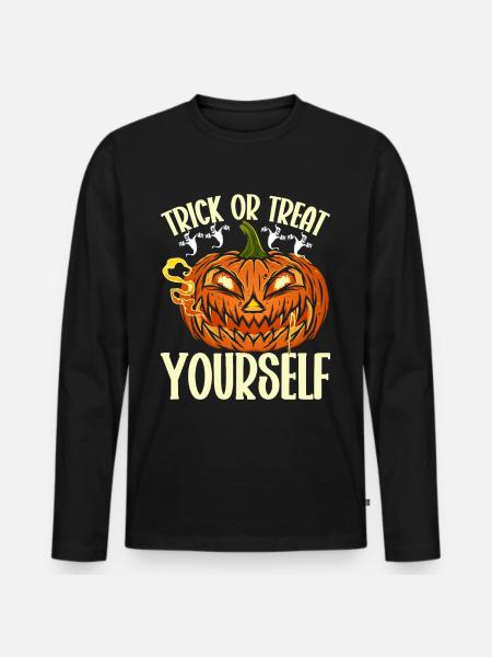 Halloween Costume - Men's Premium Organic Long Sleeve Shirt - black