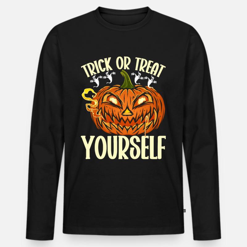 Halloween Kostüm - Männer Premium Bio Langarmshirt - Schwarz