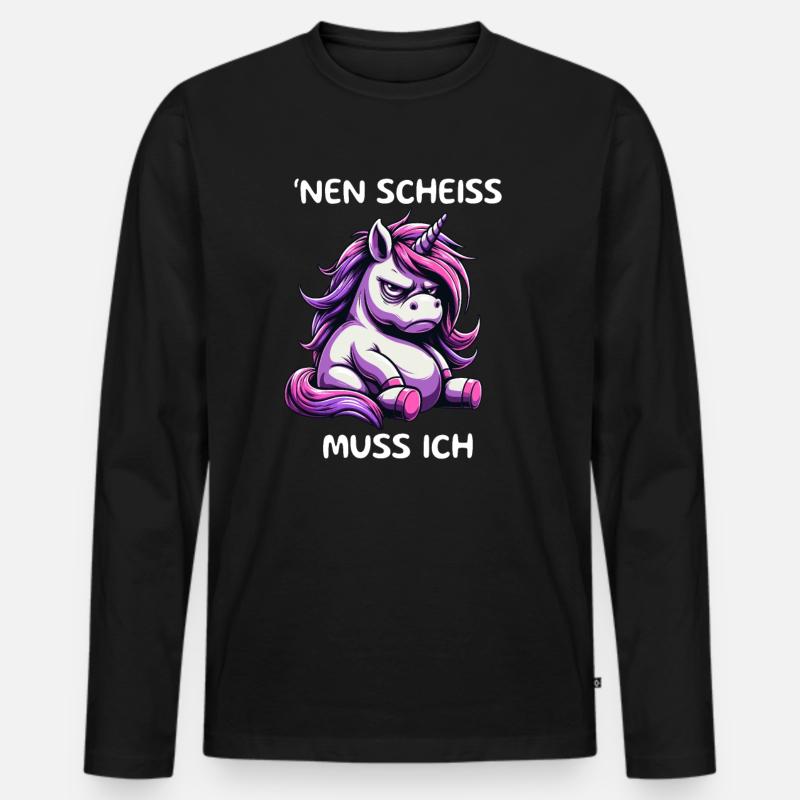 Nen Scheiss Muss - Männer Premium Bio Langarmshirt - Schwarz