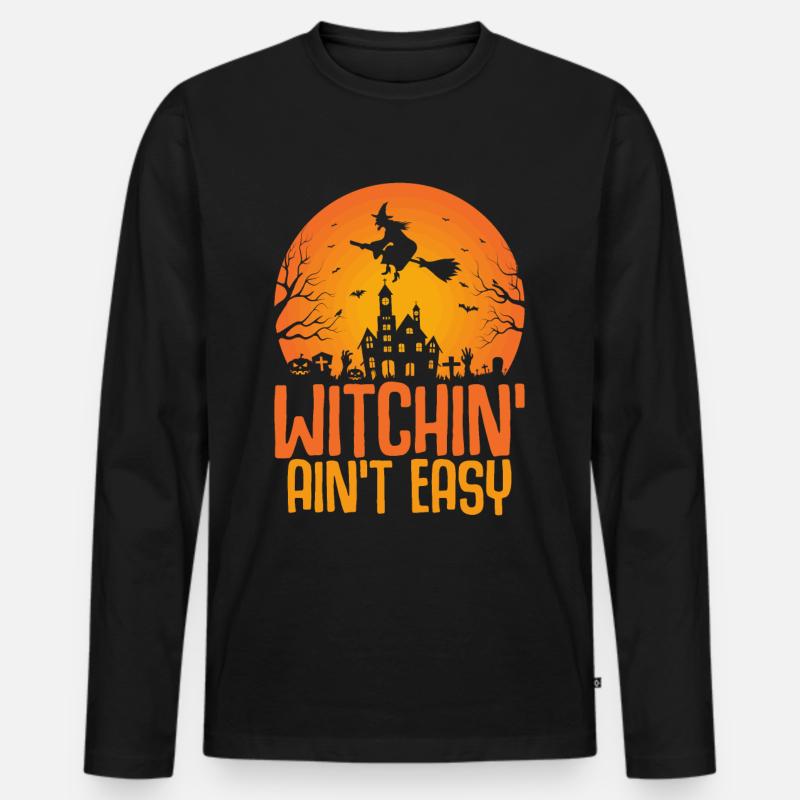 Halloween Kostüm - Männer Premium Bio Langarmshirt - Schwarz