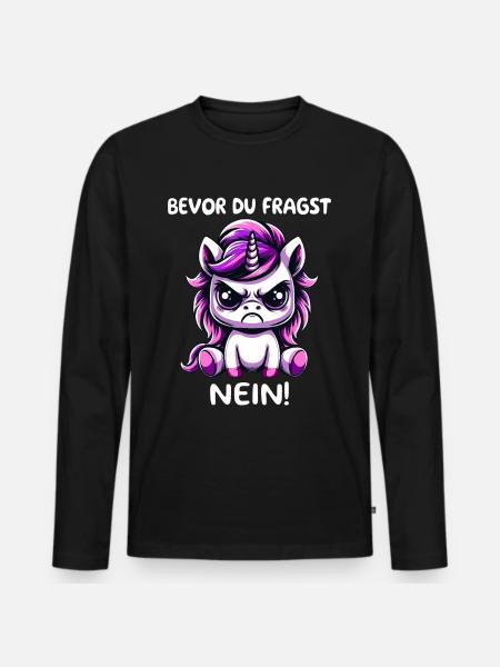 Before you ask: No - Men's Premium Organic Long Sleeve Shirt - black