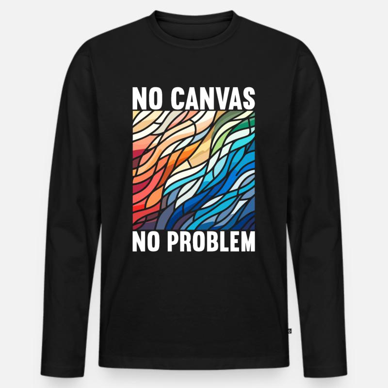 Buntglaskünstler Buntglaskunst - Männer Premium Bio Langarmshirt - Schwarz