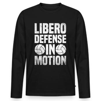 Volleyball Libero - Men's Premium Organic Long Sleeve Shirt - black - Front - Nico (187cm)