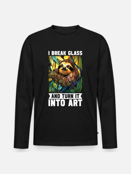Vitrail artiste Vitrail Art - T-shirt manches longues Premium bio Homme - noir