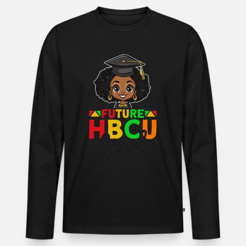 Future HBCU - Männer Premium Bio Langarmshirt - Schwarz