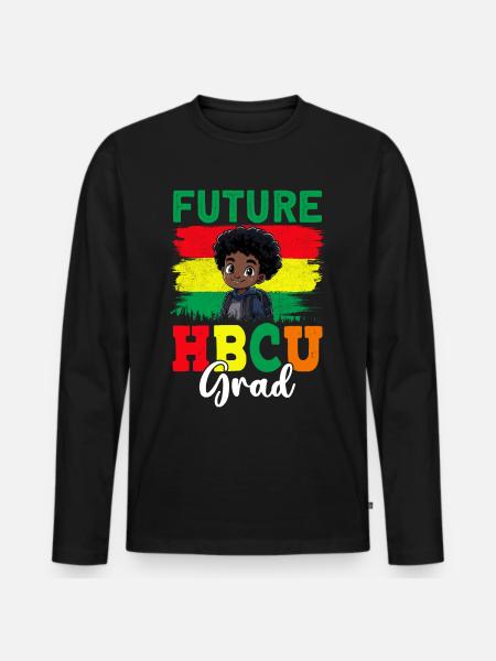 Future HBCU - Men's Premium Organic Long Sleeve Shirt - black