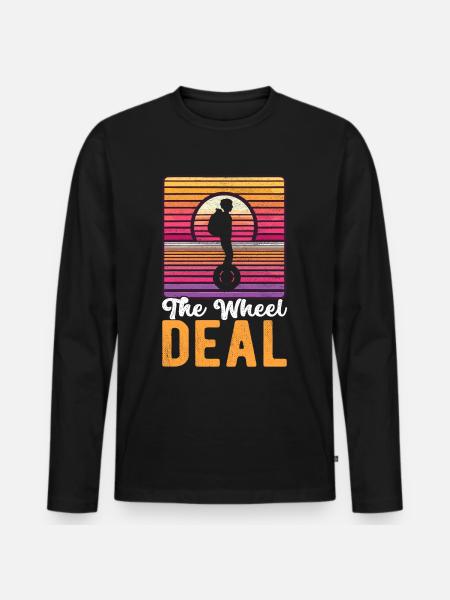 EUC Monowheel - Men's Premium Organic Long Sleeve Shirt - black
