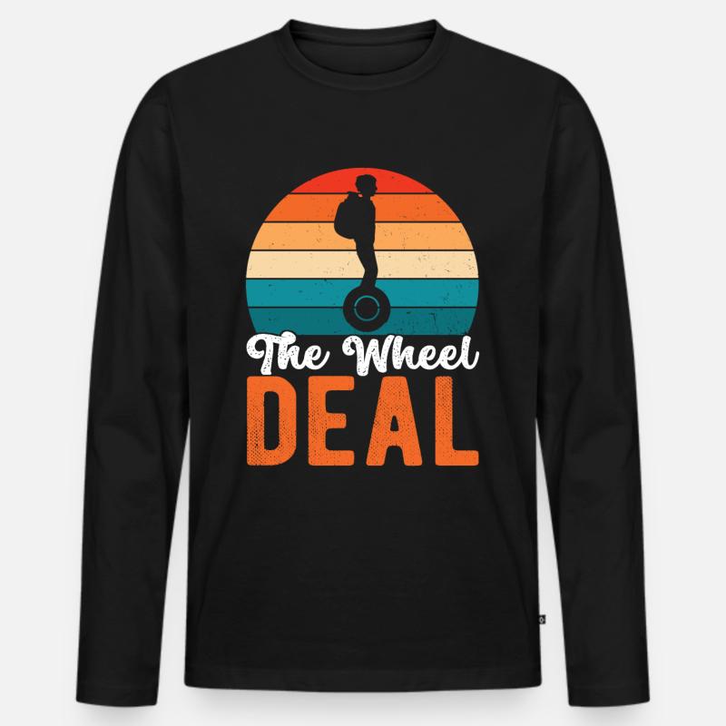 EUC Monowheel - Men's Premium Organic Long Sleeve Shirt - black