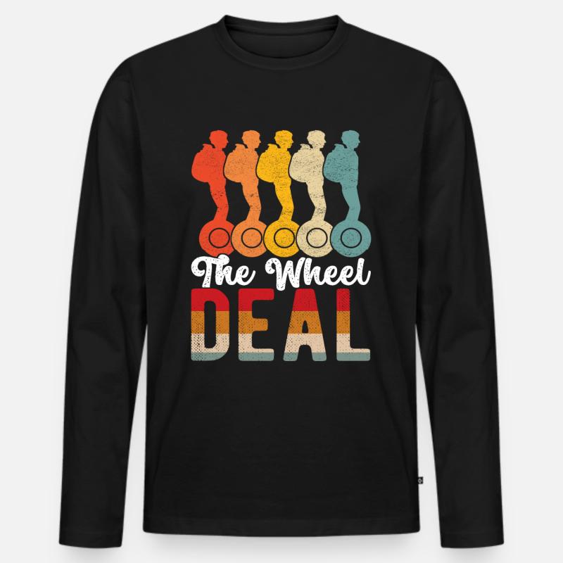 EUC Monowheel - Men's Premium Organic Long Sleeve Shirt - black