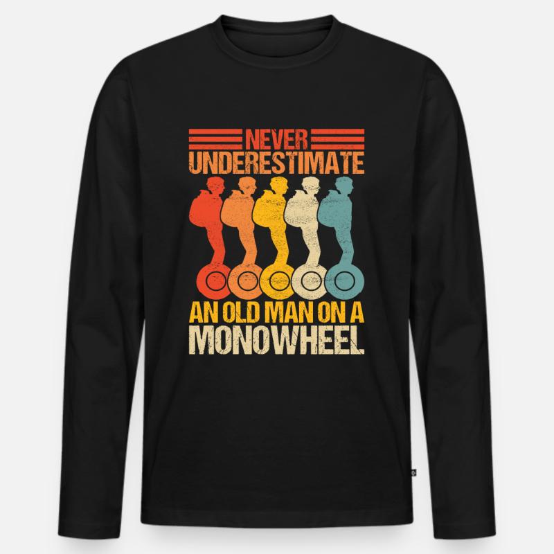 EUC Monowheel - Männer Premium Bio Langarmshirt - Schwarz