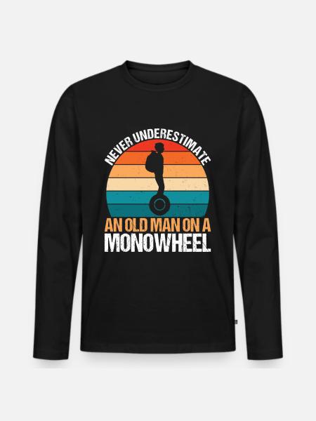 EUC Monowheel - Men's Premium Organic Long Sleeve Shirt - black