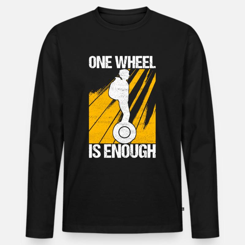EUC Monowheel - Männer Premium Bio Langarmshirt - Schwarz