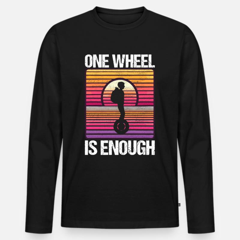 EUC Monowheel - Männer Premium Bio Langarmshirt - Schwarz