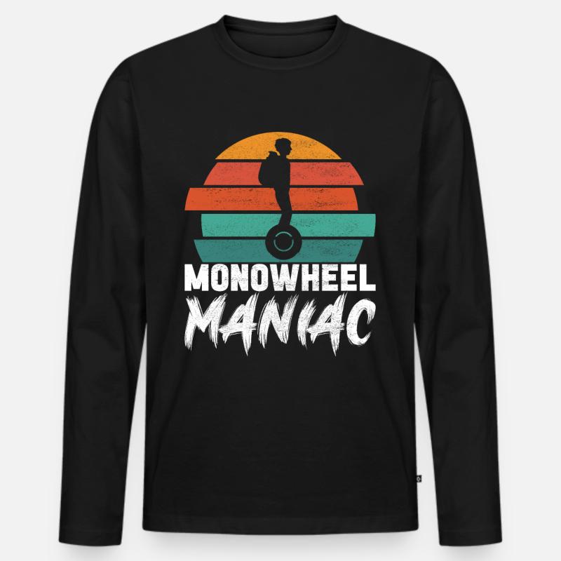 EUC Monowheel - Männer Premium Bio Langarmshirt - Schwarz