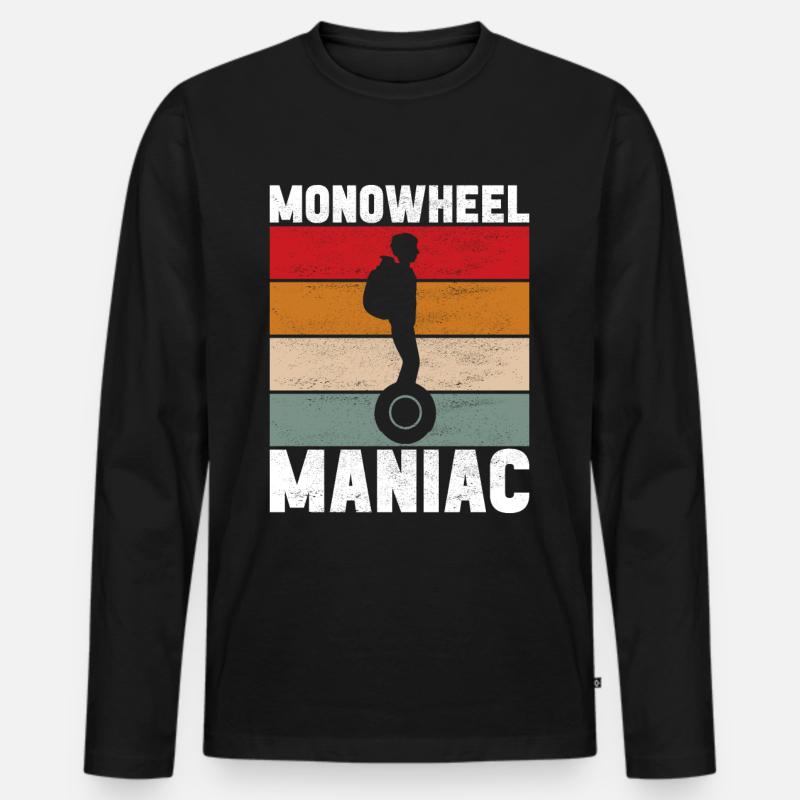 EUC Monowheel - Männer Premium Bio Langarmshirt - Schwarz