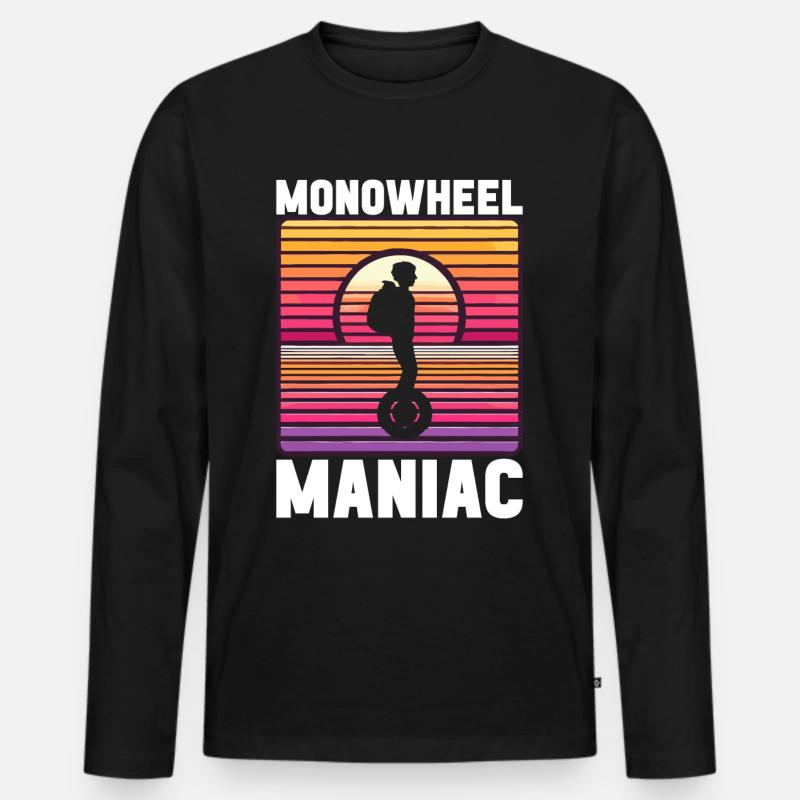 EUC Monowheel - Männer Premium Bio Langarmshirt - Schwarz