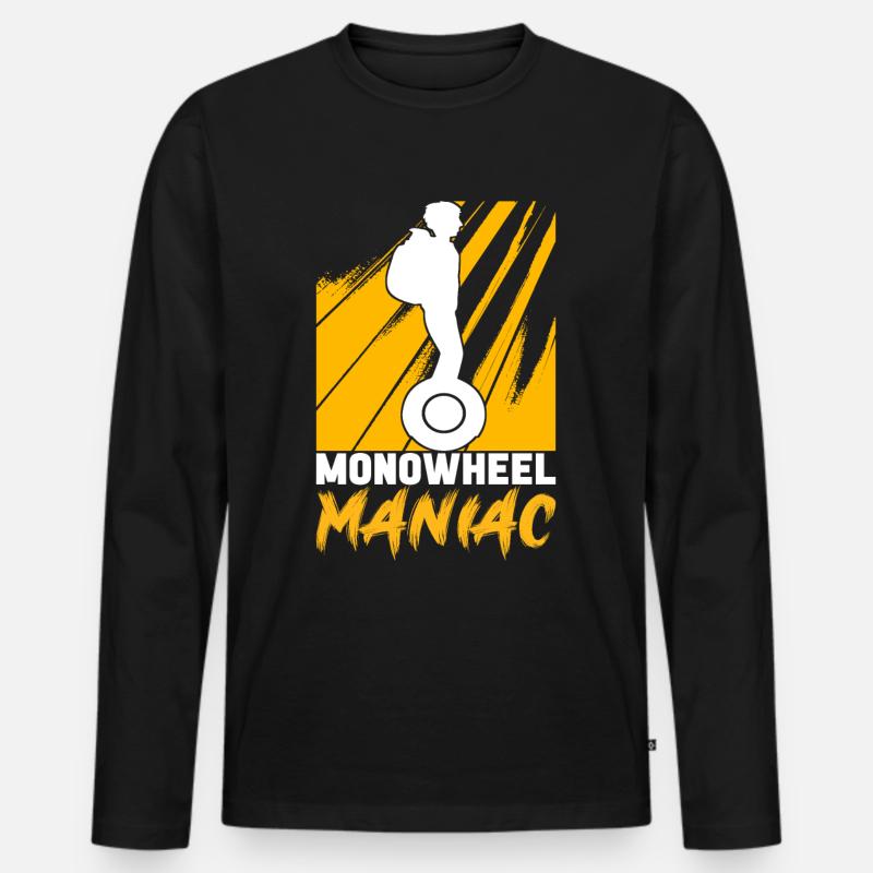 EUC Monowheel - Männer Premium Bio Langarmshirt - Schwarz