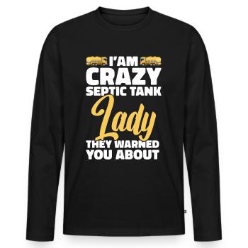 Technicien de fosse septique Installateur de système d’égout - T-shirt manches longues Premium bio Homme - noir - Devant - Nico (187cm)