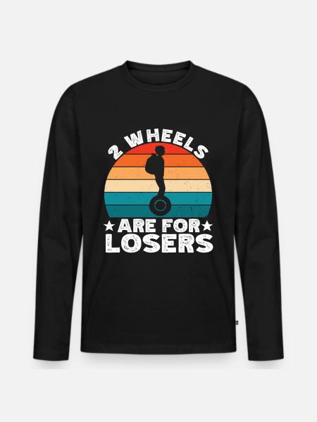EUC Monowheel - Men's Premium Organic Long Sleeve Shirt - black